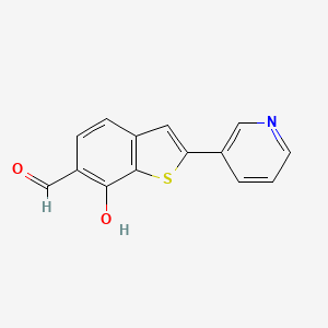 molecular formula C14H9NO2S B1468253 7-Hydroxy-2-(3-pyridinyl)-1-benzothiophene-6-carbaldehyde CAS No. 1353496-89-5