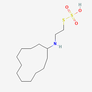 molecular formula C14H29NO3S2 B14682543 2-Cyclododecylaminoethanethiol hydrogen sulfate (ester) CAS No. 37018-33-0