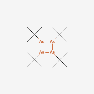molecular formula C16H36As4 B14682563 Cyclobutaarsane, tetrakis(1,1-dimethylethyl)- CAS No. 37755-92-3