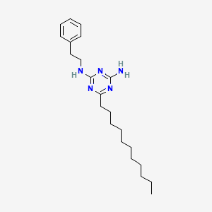 N~2~-(2-Phenylethyl)-6-undecyl-1,3,5-triazine-2,4-diamine