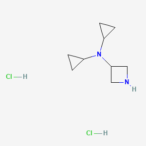 molecular formula C9H18Cl2N2 B1468260 N,N-dicyclopropylazetidin-3-amine dihydrochloride CAS No. 942308-14-7