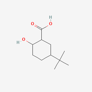 molecular formula C11H20O3 B14682621 5-Tert-butyl-2-hydroxycyclohexane-1-carboxylic acid CAS No. 33964-82-8