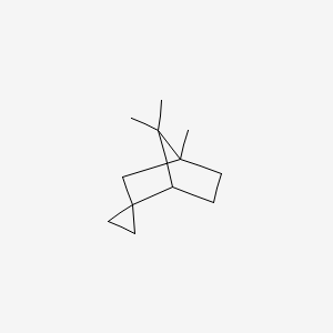 molecular formula C12H20 B14682627 4,7,7-Trimethylspiro[bicyclo[2.2.1]heptane-2,1'-cyclopropane] CAS No. 26363-33-7