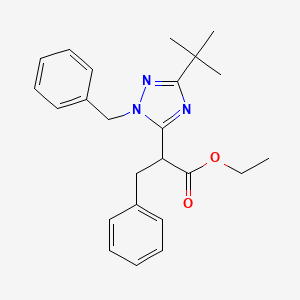 Ethyl 2-[1-benzyl-3-(tert-butyl)-1H-1,2,4-triazol-5-yl]-3-phenylpropanoate