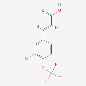 molecular formula C10H6ClF3O3 B1468264 3-氯-4-(三氟甲氧基)肉桂酸 CAS No. 773129-45-6