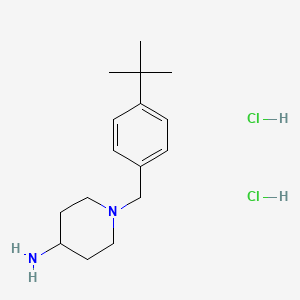 molecular formula C16H28Cl2N2 B1468265 1-[4-(tert-Butyl)benzyl]-4-piperidinamine dihydrochloride CAS No. 1211513-46-0