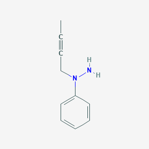 molecular formula C10H12N2 B14682659 1-(But-2-yn-1-yl)-1-phenylhydrazine CAS No. 25706-25-6