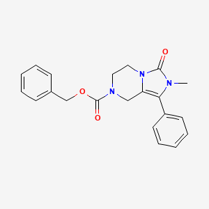 molecular formula C21H21N3O3 B1468267 Benzyl 2-methyl-3-oxo-1-phenyl-2,5,6,8-tetrahydroimidazo[1,5-a]pyrazine-7(3H)-carboxylate CAS No. 1353500-80-7