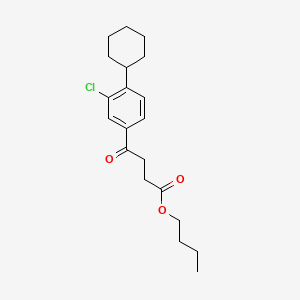 Butyl 3-chloro-4-cyclohexyl-gamma-oxobenzenebutanoate