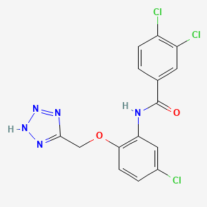 3,4-Dichloro-N-(5-chloro-2-(1H-tetrazol-5-ylmethoxy)phenyl)benzamide