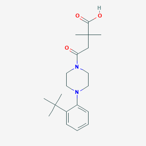 4-[4-(2-Tert-butylphenyl)piperazin-1-yl]-2,2-dimethyl-4-oxobutanoic acid