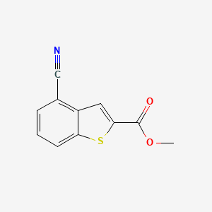 molecular formula C11H7NO2S B1468270 4-氰基苯并[b]噻吩-2-甲酸甲酯 CAS No. 861218-72-6
