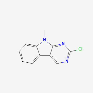 molecular formula C11H8ClN3 B14682727 2-Chloro-9-methyl-9H-pyrimido[4,5-B]indole 