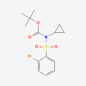 molecular formula C14H18BrNO4S B1468273 1,1-Dimethylethyl (2-bromophenyl)sulfonyl(cyclopropyl)carbamate CAS No. 503069-04-3