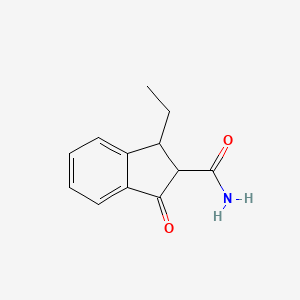 1-Ethyl-3-oxo-1,2-dihydroindene-2-carboxamide