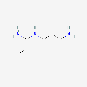 molecular formula C6H17N3 B14682754 N~1~-(3-Aminopropyl)propane-1,1-diamine CAS No. 36787-86-7