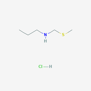 molecular formula C5H14ClNS B14682762 N-(methylsulfanylmethyl)propan-1-amine;hydrochloride CAS No. 33711-15-8