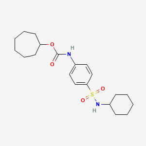 cycloheptyl N-[4-(cyclohexylsulfamoyl)phenyl]carbamate