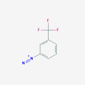 molecular formula C7H4F3N2+ B14682792 3-(Trifluoromethyl)benzene-1-diazonium CAS No. 35665-28-2