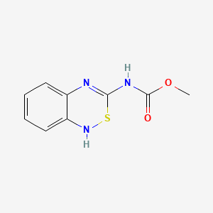 molecular formula C9H9N3O2S B14682805 1H-2,1,4-Benzothiadiazine-3-carbamic acid, methyl ester CAS No. 33082-92-7