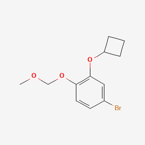 molecular formula C12H15BrO3 B1468285 4-Bromo-2-cyclobutoxy-1-methoxymethoxybenzene CAS No. 944333-95-3