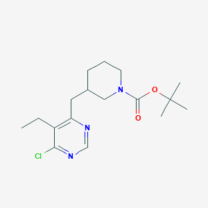 tert-Butyl 3-[(6-chloro-5-ethyl-4-pyrimidinyl)methyl]-1-piperidinecarboxylate