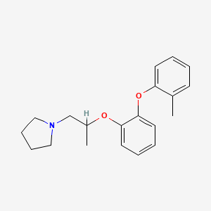 molecular formula C20H25NO2 B14682874 o-(2-Pyrrolidinyl-1-methylethoxy)phenyl o-tolyl ether CAS No. 26321-15-3