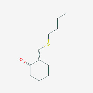 molecular formula C11H18OS B14682883 2-[(Butylsulfanyl)methylidene]cyclohexan-1-one CAS No. 32116-69-1