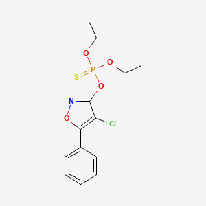 molecular formula C13H15ClNO4PS B14682901 O-(4-Chloro-5-phenyl-3-isoxazolyl) O,O-diethyl phosphorothioate CAS No. 32306-22-2