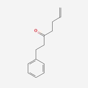 molecular formula C13H16O B14682915 6-Hepten-3-one, 1-phenyl- CAS No. 34914-84-6