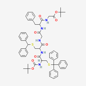 tert-Butyl N-(tert-butoxycarbonyl)-S-(triphenylmethyl)cysteinyl-S-(diphenylmethyl)cysteinylglycylphenylalanylglycinate