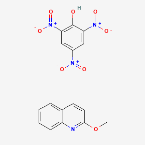 molecular formula C16H12N4O8 B14682961 2-methoxyquinoline;2,4,6-trinitrophenol CAS No. 36082-64-1