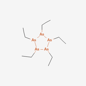 molecular formula C10H25As5 B14682997 Pentaethylpentarsolane CAS No. 29366-37-8