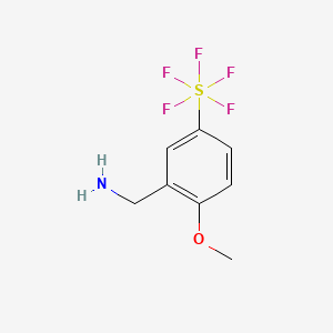 molecular formula C8H10F5NOS B1468300 2-甲氧基-5-(五氟硫)苄胺 CAS No. 1211516-76-5