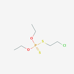 molecular formula C6H14ClO2PS2 B14683001 S-(2-chloroethyl) O,O-diethyl phosphorodithioate CAS No. 37858-32-5