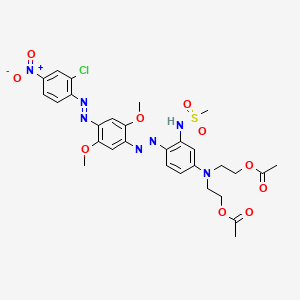 Methanesulfonamide, N-[5-[bis[2-(acetyloxy)ethyl]amino]-2-[[4-[(2-chloro-4-nitrophenyl)azo]-2,5-dimethoxyphenyl]azo]phenyl]-