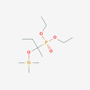 molecular formula C11H27O4PSi B14683078 Diethyl {2-[(trimethylsilyl)oxy]butan-2-yl}phosphonate CAS No. 36240-42-3