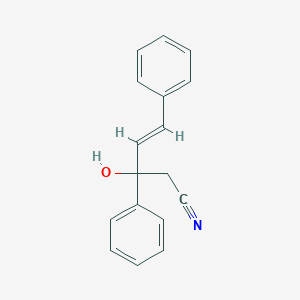 (E)-3-hydroxy-3,5-diphenylpent-4-enenitrile