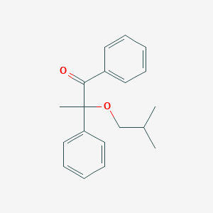 molecular formula C19H22O2 B14683109 2-(2-Methylpropoxy)-1,2-diphenylpropan-1-one CAS No. 27962-50-1