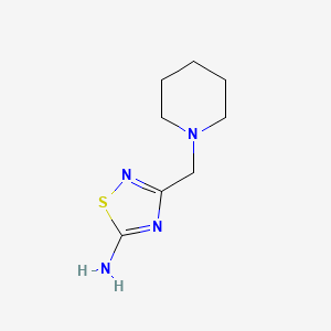 molecular formula C8H14N4S B1468312 3-(Piperidin-1-ylmethyl)-1,2,4-thiadiazol-5-amine CAS No. 1352999-69-9