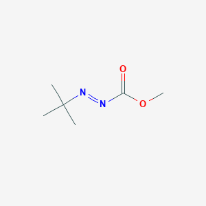 molecular formula C6H12N2O2 B14683122 Methyl (E)-tert-butyldiazene-1-carboxylate CAS No. 31457-68-8