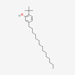 molecular formula C25H44O B14683140 Phenol, 2-(1,1-dimethylethyl)-5-pentadecyl- CAS No. 32360-03-5