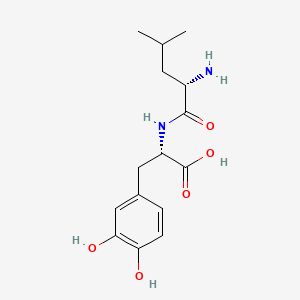 (2S)-2-[[(2S)-2-amino-4-methylpentanoyl]amino]-3-(3,4-dihydroxyphenyl)propanoic acid