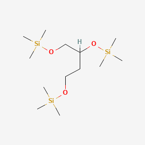 molecular formula C13H34O3Si3 B14683179 Butane, 1,2,4-tris(trimethylsiloxy)- CAS No. 33581-75-8