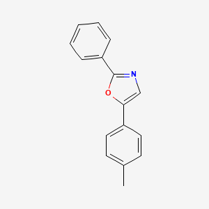 molecular formula C16H13NO B14683184 Oxazole, 5-(4-methylphenyl)-2-phenyl- CAS No. 37009-57-7