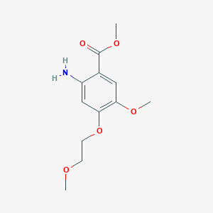 molecular formula C12H17NO5 B1468319 Methyl 2-amino-5-methoxy-4-(2-methoxyethoxy)benzoate CAS No. 870959-68-5