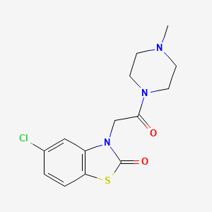 2-Benzothiazolinone, 5-chloro-3-(4-methylpiperazin-1-YL)carbonylmethyl-