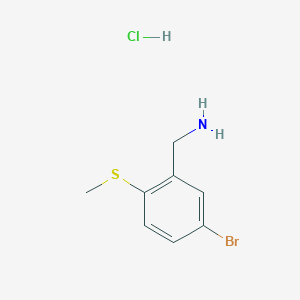 molecular formula C8H11BrClNS B1468320 1-[5-Bromo-2-(methylsulfanyl)phenyl]methanamine hydrochloride CAS No. 1192347-60-6