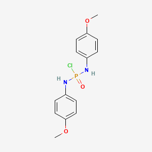 molecular formula C14H16ClN2O3P B14683205 N,N'-Bis(4-methoxyphenyl)phosphorodiamidic chloride CAS No. 30646-01-6