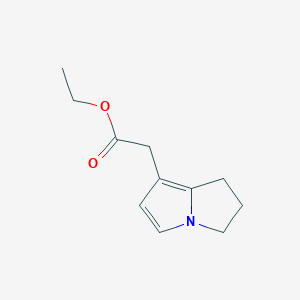 molecular formula C11H15NO2 B14683213 Ethyl (2,3-dihydro-1H-pyrrolizin-7-yl)acetate CAS No. 34671-07-3